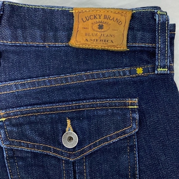 Women’s Lucky Brand mid-rise crop sweet’n straight dark blue Jeans‎ Sz 6/28 - Picture 10 of 13